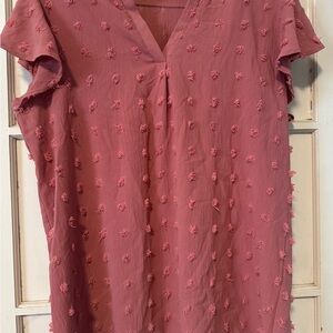 Elegant Pink Textured Women's Top